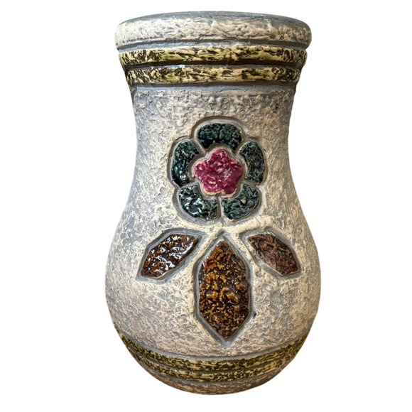 Roseville Mostique Tan Vase Vintage Arts and Crafts Pottery Ceramic Vase 22-10